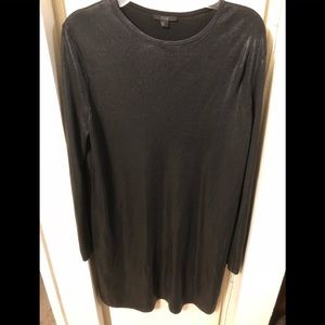 Cos Knitted Black Metallic Shine Dress Size M